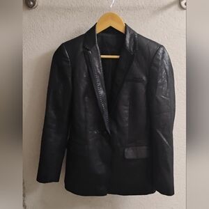 Armani Exchange Shimmery Back Womens Buttoned Suit Jacket Blazer Sz 4